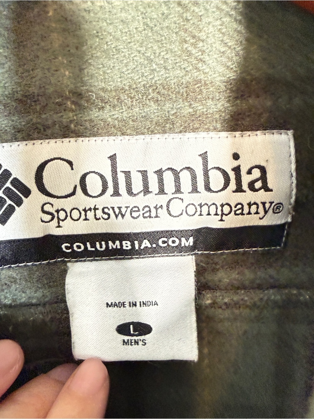 Columbia PHG Men's Green Plaid Shacket Wool Blend Hunting Outdoors L - Picture 3 of 9
